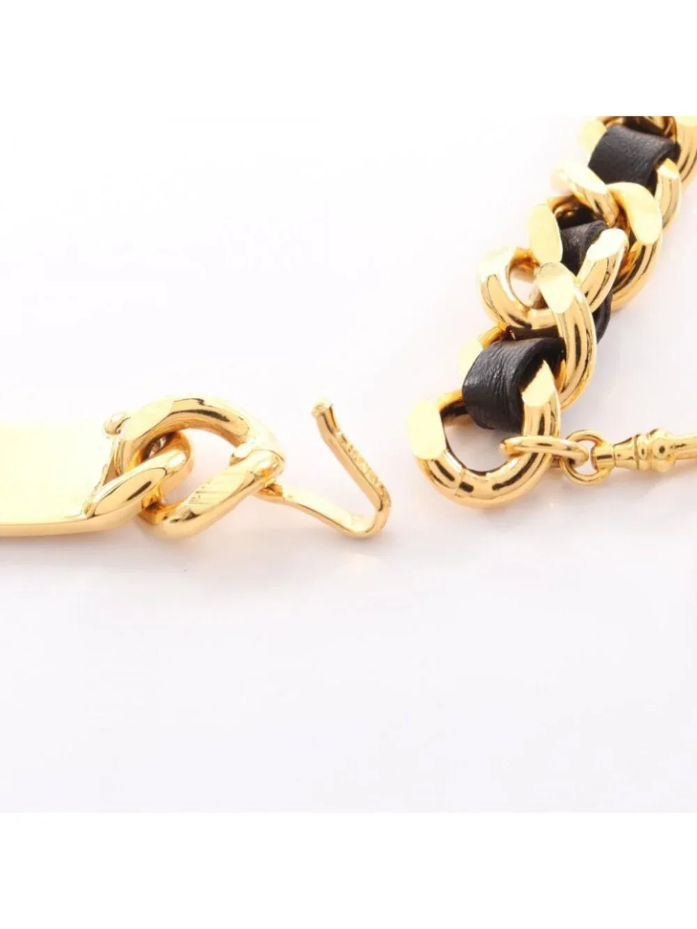 Chanel Belt CC Logo Medal Chain Leather
